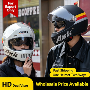 Casque de moto intégral rétro, style café <span class=keywords><strong>racer</strong></span>, homologué DOT ECE 22.06, coque ABS, pour hommes, femmes, adultes, conduite sur route - Product Image 1