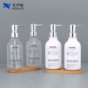 Minnie 300ml 500ml Plastic Round Shoulder Bottle Pump Dispenser <b>Shampoo</b> Body Lotion Travel Bottle Unisex Daily Care - Product Image 1