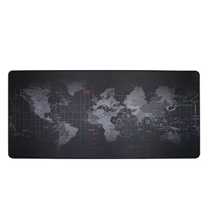 世界地图扩展游戏黑色鼠标垫大尺寸900x400mm毫米笔记本电脑拼接边缘办公桌垫