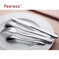 Ensemble de couverts modernes en acier inoxydable 304, gamme complète, couteau à dîner, fourchette, cuillère, couteau à steak, vente en gros pour hôtels et restaurants