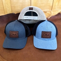 Casquette Trucker Personnalisable de Haute Qualité à 6 Panneaux avec Filet et Patch en Cuir Brodé – Modèle 115