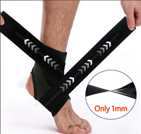 Sangle de soutien de cheville en nylon, fine, respirante, à compression réglable pour l'entraînement sportif