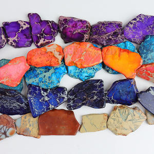 גדול צורה חופשית קיסרי ג 'ספר חרוזים Slice, אקווה טרה ג' ספר ים משקעי ג 'ספר שטוח לוח אבן חרוזים להכנת תכשיטים - Product Image 1