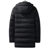 Veste d'hiver matelassée décontractée à capuche respirante et chaude avec fermeture éclair, coupe-vent personnalisée, grande taille pour homme – Vente en gros