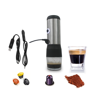 Máy pha cà phê mini điện 12V di động, chất liệu thép không gỉ, dùng cho du lịch và cắm trại trên ô tô - Product Image 1