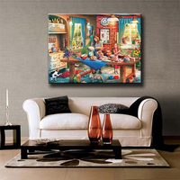 Peinture Diamant Ever Moment, Broderie Complète en Résine Carrée, Mosaïque Décorative pour Chambre, Image de Dessin Animé, Affichage Diamant S2F2682