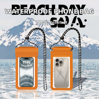 Housse de téléphone portable en PVC imperméable, pochette pour activités aquatiques en plein air, sac d'accessoires