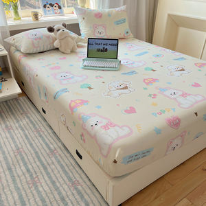 Custom Wholesale Eco-Friendly All-Season Cartoon Bed <strong>Sheet</strong> Custom Size <strong>Fitted</strong> <strong>Sheet</strong> with Elastic Cute Printed Bedding Cover - Product Image 2
