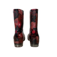 Belle cheville imperméable et à l'extérieur antidérapant jardin PVC bottes de pluie pour les femmes