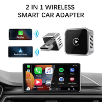 Adaptateur sans fil CarPlay OEM ODM 2 en 1, dongle Android Auto USB Bluetooth 5.4, mise à niveau OTA, compatible avec 98% des voitures