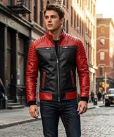 Blouson de moto noir pour homme en similicuir PU, manteau de motard personnalisé OEM ODM, vente en gros, vêtements d'extérieur pour l'automne et les voyages
