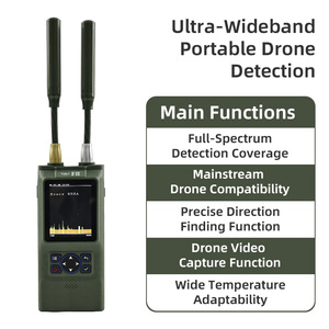 100MHz-8000MHz Full Band <strong>Detection</strong> Range 1.5KM 7 Hours Use for DJI FPV Antuel Dronedefence protection Handheld Drone Detector - Product Image 1