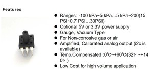 Module de pression RKS 0~5V 10kPa, capteur de pression différentielle d'air, sortie analogique, précision 0,1% FS, IP55, garantie 1 an, Shanghai - Product Image 6