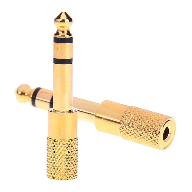 Gold Plated 6.35mm 1/4 Inch Male to 3.5mm 1/8 Inch Female Stereo Lengthen Audio Adapter Plug Connector 3.5mm Audio Jack