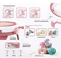 Machine à Tricoter et Tisser Circulaire Mini pour Enfants Malins, Accessoire de Couture DIY pour Fabrication de Chaussettes en Plastique
