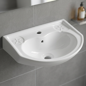 Modern luxury bathroom sink rectangular oval-shaped standing column simple style ceramic stone includes drainer for washroom use - Product Image 2