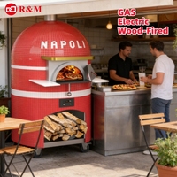 Brique personnalisée Napoli, meilleure pour l'extérieur, 500 °   400 °   Four à pizza électrique mobile au bois pour pizza napolitaine, remorque 550-500 degrés, Canada