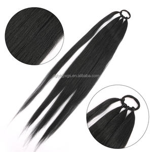 WP18 26 "100g Coletas Extensión <span class=keywords><strong>de</strong></span> cola <span class=keywords><strong>de</strong></span> caballo Ombre Trenzas <span class=keywords><strong>de</strong></span> <span class=keywords><strong>boxeo</strong></span> Envoltura alrededor <span class=keywords><strong>de</strong></span> la cola del moño con banda <span class=keywords><strong>de</strong></span> goma <span class=keywords><strong>Anillo</strong></span> para el cabello Trenza - Product Image 3