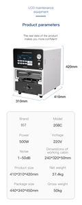 Machine de lamination OCA BST 208C de 15 pouces, grande taille, outil de réparation d'écran LCD pour <span class=keywords><strong>iPad</strong></span> <span class=keywords><strong>Pro</strong></span>, rénovation d'écran - Product Image 5