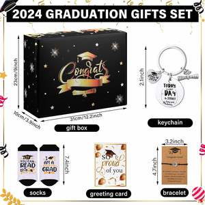 Coffrets Cadeaux de Remise de Diplôme 2024 avec Carte, Chaussettes, Tasse, Porte-clés, Bracelet, Bougie pour Cadeaux de Collègues - Vente en Gros - Product Image 2