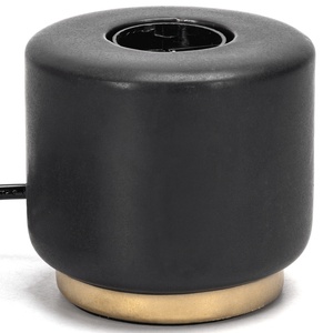 Support de lampe - élégant support colonne en noir et or, compatible avec ampoule E27 (non incluse), idéal pour toute occasion - Product Image 1