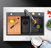 Évier de cuisine multifonctionnel en acier inoxydable avec robinet, ensemble moderne pour cuisine – Nouveauté 2026, Offre Spéciale
