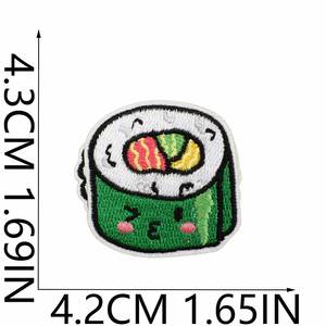 Nouvelle broderie thermocollante mignonne de dessin animé Sushi pour la décoration de chapeaux, vêtements et sacs - Product Image 5