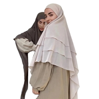 Foulard ethnique en mousseline de soie de couleur unie Moyen-Orient Dubai Turkiye Foulard double couche de couleur unie