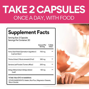 Haccp Libido karışımı antioksidan vitaminleri (60 kapsül)-Maca ve Ashwagandha Vegan gdo olmayan şekersiz doğal ek - Product Image 3