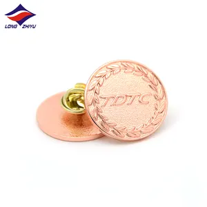 Longzhiyu 15 Years Metal Crafts Factory Custom Round Metal Pins Copper Pin Badges with Your Own Design