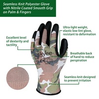SKYEE Gants de protection de travail respirants antidérapants en polyester enduit de nitrile lisse pour le jardinage avec une utilisation de longue durée