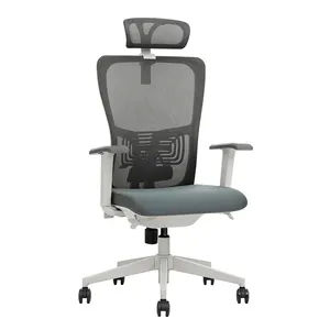 Cómoda silla reclinable giratoria de diseño moderno, silla ergonómica para ordenador de oficina con Material metálico de malla de alta calidad China