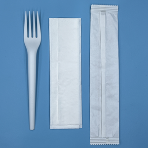 Clear China Handle Paper Spoons <span class=keywords><strong>AYD</strong></span> 24PCs Camping Fama Packaging 44PCs Con Duty huevo Cuchara de plástico y tenedor en embalaje de papel - Product Image 6