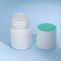 Rechargeable 30ml 60ml PP Couvercle Rond En Plastique Couvercle Plat Déodorant Tube En Plastique Vide Rouleau sur Bouteille Cosmétique