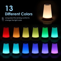Veilleuse LED flexible à 13 couleurs, petite lampe de chevet blanche, étagères de chambre à coucher, contrôle tactile, rechargeable, portable, à intensité variable