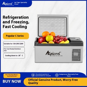 Réfrigérateur à compresseur double usage 12V/24V pour voiture, maison et camion - Capacité en plastique de 40 à 60L, faible bruit, affichage numérique, -20°C à 20°C - Product Image 2