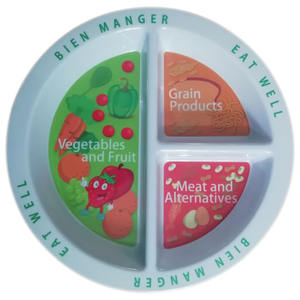 จานแบ่ง 5 ช่องสำหรับมังสวิรัติ  แบบเมลามีน  สำหรับเด็กและผู้ใหญ่ - Product Image 3