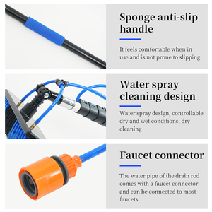 Brosse de nettoyage de panneaux photovoltaïques de <span class=keywords><strong>20</strong></span> <span class=keywords><strong>pieds</strong></span> avec perche <span class=keywords><strong>télescopique</strong></span>, nettoyeur de vitres solaires pour usage domestique et commercial - Product Image 6
