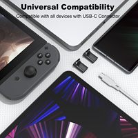 Adaptateur USB-C Premium 100W, prolongateur DC 90° mâle-femelle pour transfert de données audio/vidéo pour Nintendo Switch, ordinateurs portables, tablettes, téléphones