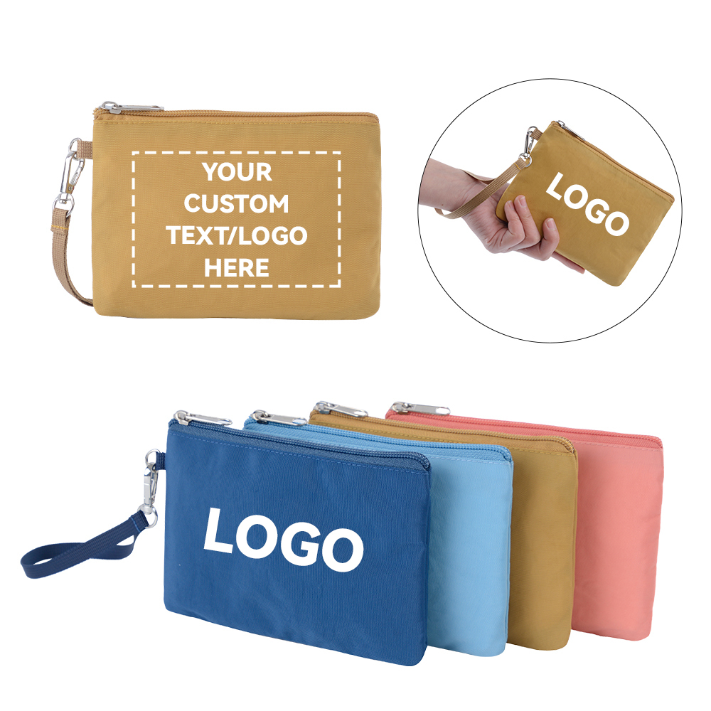 RFID Protected Polyester Zipper Pouch