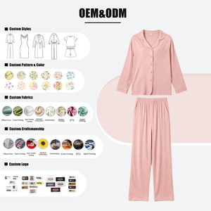 Pigiama da Donna Completo con Logo di Alta Qualità in Modal, Abbigliamento da Notte Occidentale, Fornitore di <span class=keywords><strong>Pigiami</strong></span> per Donne di Changyi Hongbo Textile Co. - Product Image 6