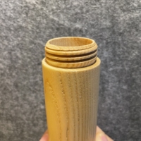Grosir botol tanpa udara tutup bambu badan bambu kustom 15ml 30ml pengganti dapat diisi ulang Pcr PP botol pompa kedap udara bagian dalam