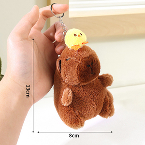 Chaveiros de Pelúcia de Capivara com Capuz de Desenho Animado, Brinquedo de Pelúcia de Capivara Fofo, Boneco de Pelúcia de Capivara, Pingente para Bolsas Infantis, Atacado - Product Image 3