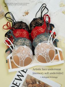 Ensemble de lingerie pour femmes 2026, nouveau, en maille transparente, avec jarretière brodée, fente amusante - Product Image 2