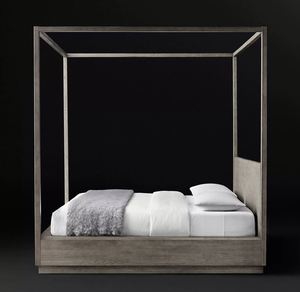 Lit double king size en bois massif américain, meubles de chambre personnalisés pour villa, club, maison d'hôtes, vente directe d'usine - Product Image 4