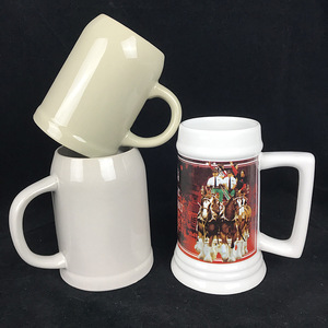 Mug à bière en céramique personnalisé avec logo, 15 oz, bord doré, 0,5 L/1 L, grande capacité - Product Image 2