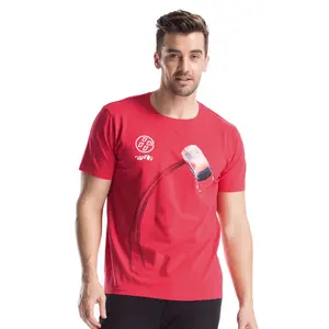 Popular Men's Vintage T-shirt Oversize Print Graphic Red High Street Short Sleeve T-shirt With Low MOQ