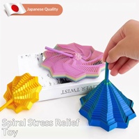 Jeu d'empilage de tours de carottes - Jouet anti-stress pour enfants - Design en spirale dégradé - Imprimé en 3D rose/violet - Petites/moyennes/grandes tailles