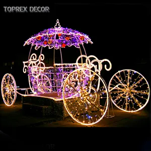 TOPREX DECOR LED motif light pumpkin cinderella carriage for christmas decoration