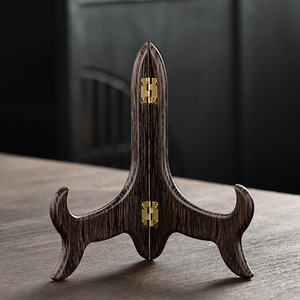 Présentoir pliable en bois grainé pour le rangement et la présentation de gâteaux de thé Pu-erh - Product Image 1